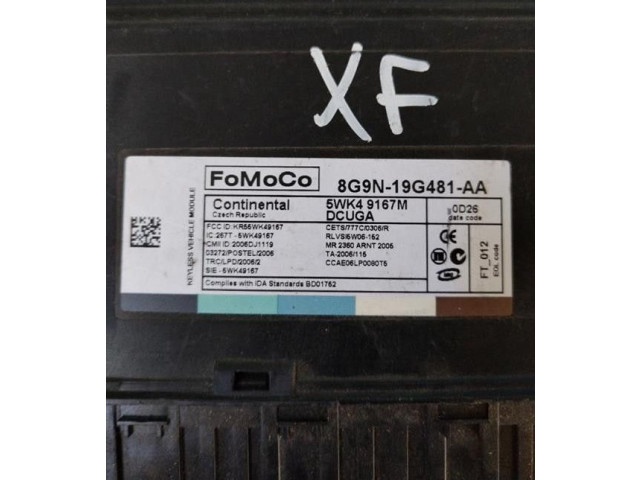 Блок комфорта 8G9N19G481AA, 8G9N19G481AA Jaguar XF X250