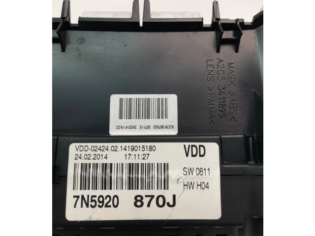 Přístrojová deska Seat Alhambra (Mk2) 2010 7N5920870J