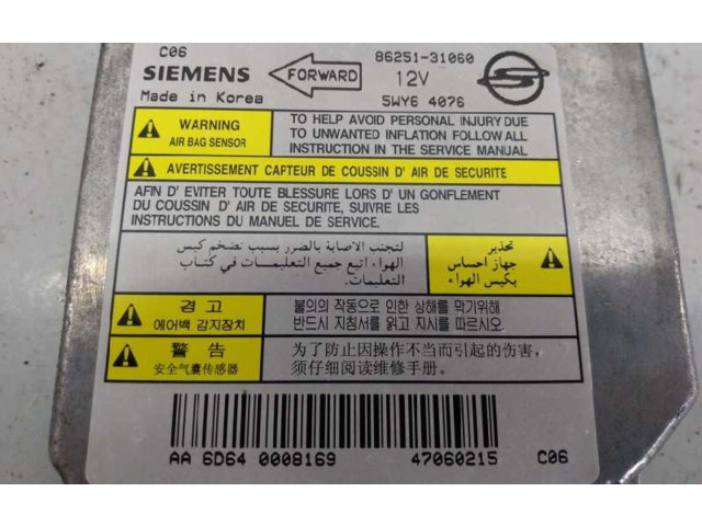 Блок подушек безопасности 8625131060, 47060215 SsangYong Actyon