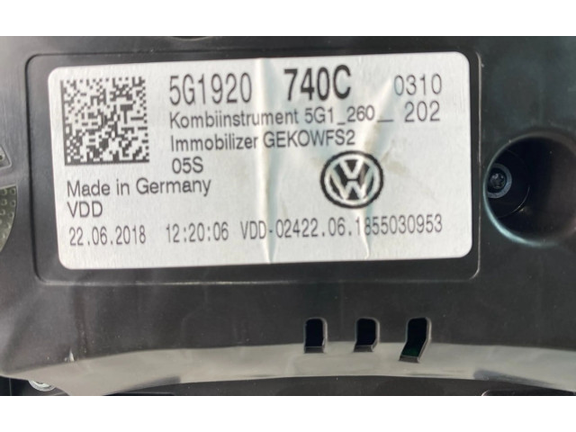 Панель приборов 5G1920740C   Volkswagen e-Golf       