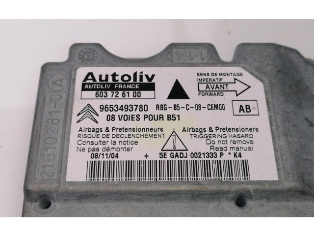 Блок управления климат-контролем 9653493780, 603726100 Citroen C4 I