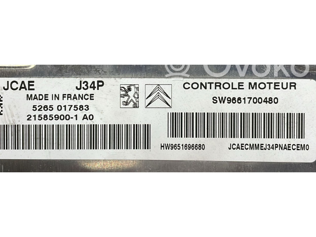 Řídící jednotka SW9661700480, SW9661700480 Citroen C2 2006