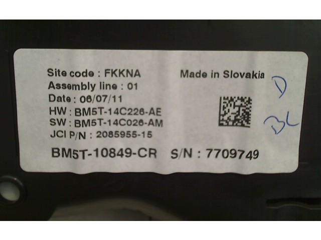 Přístrojová deska Ford Grand C-MAX 2011 BM5T10849CR, BM5T10849CR