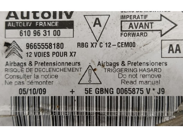 Блок подушек безопасности 9665558180 Citroen Berlingo