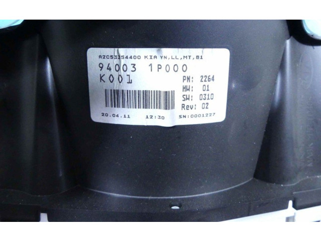 Панель приборов 940041P411, J0-0696C KIA Venga