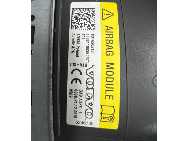 Подушка безопасности водителя P31690213, 1T001190380971 Volvo S60