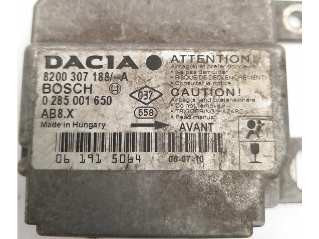 Блок подушек безопасности 8200307188A, 0285001650 Dacia Logan I