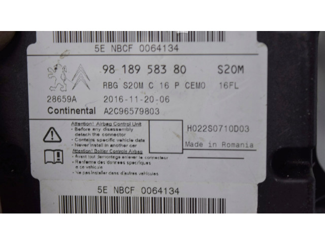 Блок подушек безопасности 9818958380   Peugeot 3008 I