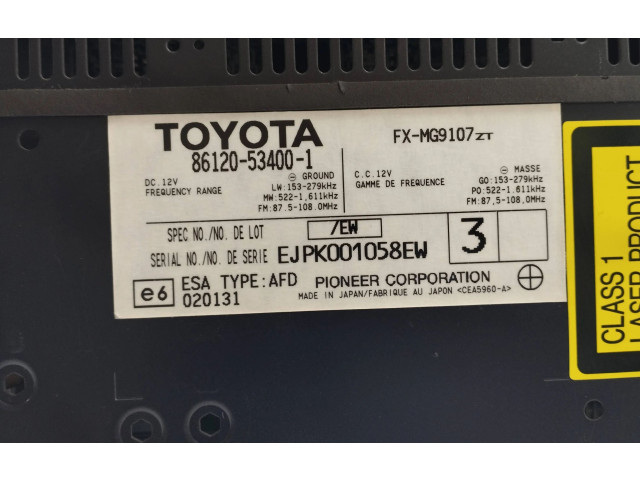 Радио/ проигрыватель CD/DVD / навигация 8612053400, EJPK001058EW Lexus IS 220D-250-350