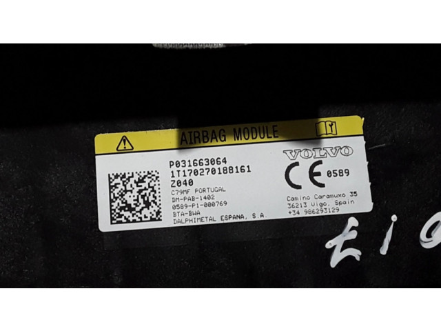 Подушка безопасности пассажира P031663065, 031663065   Volvo S90, V90
