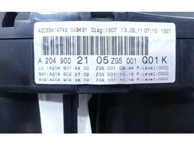 Přístrojová deska Mercedes-Benz GLK (X204) 2011 A2049002105, IMPRK1115811