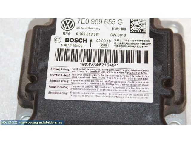 Блок подушек безопасности 7E0959655G, 0285013361   Volkswagen Transporter - Caravelle T6