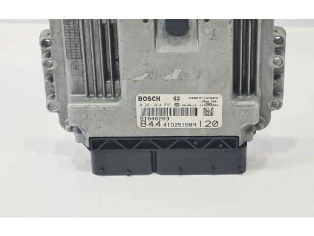 Блок управления двигателя 51846203, 0281014569 Lancia Delta III