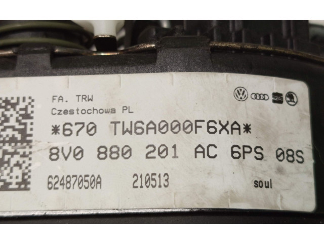 Подушка безопасности водителя 8V0880201AC Audi Q3 8U