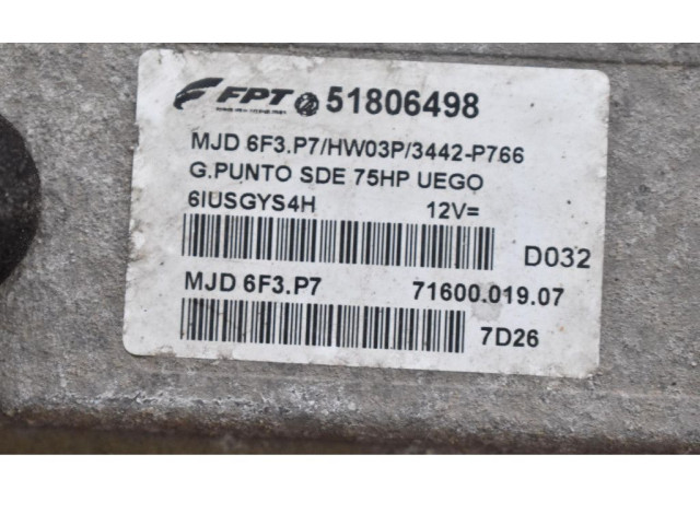 Řídící jednotka 51806498, 51806498 Fiat Punto (199) 2007