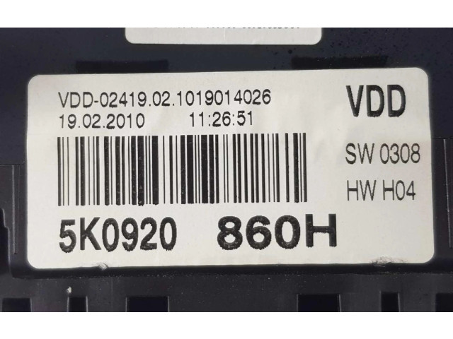 Панель приборов 5K0920860H, 5K0920860H Volkswagen Golf VI