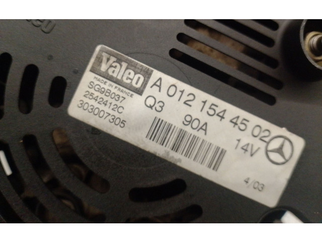 Генератор A0121544502, 2542412C   Mercedes-Benz A W168      