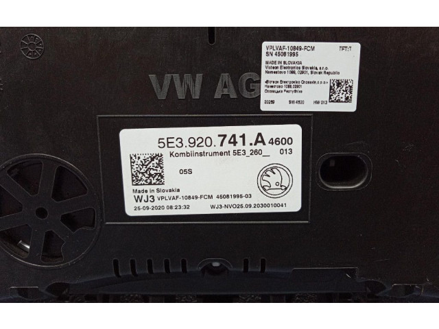 Панель приборов 5E3920741A, 5E3920741A Skoda Octavia 985