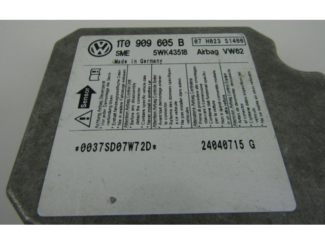 Блок подушек безопасности 1T0909605B;, 5WK43518   Volkswagen Touran I