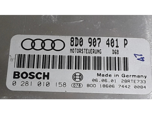 Řídící jednotka 8D0907401P, 0281010158 Audi A4 S4 B5 8D 2000