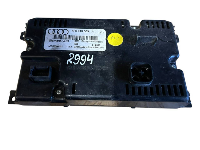 Дисплей 4F0919603, A2C53080033 Audi A6 S6 C6 4F
