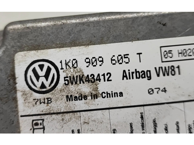 Блок подушек безопасности 1K0909605T, 5WK43412 Skoda Octavia Mk2 (1Z)