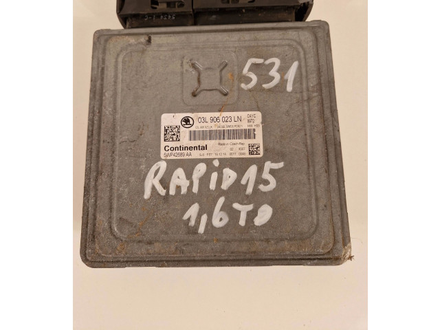 Блок управления двигателя 03L906023LK, 03L906023LN Skoda Rapid (NH)