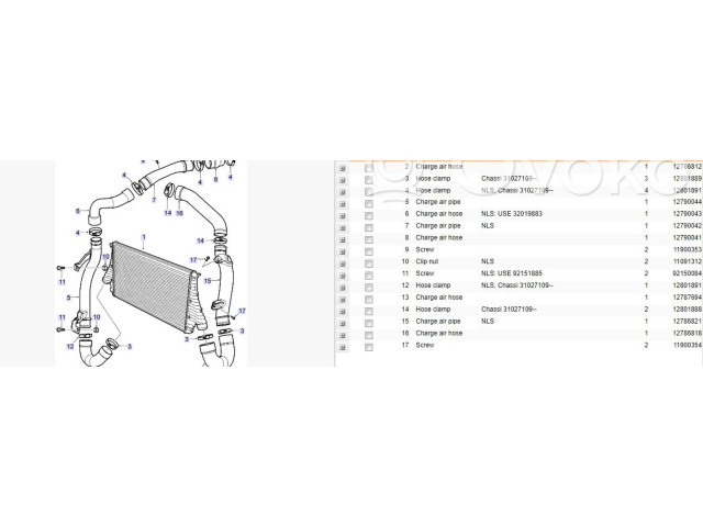 Интеркулер  12788019   Saab 9-3 Ver1 