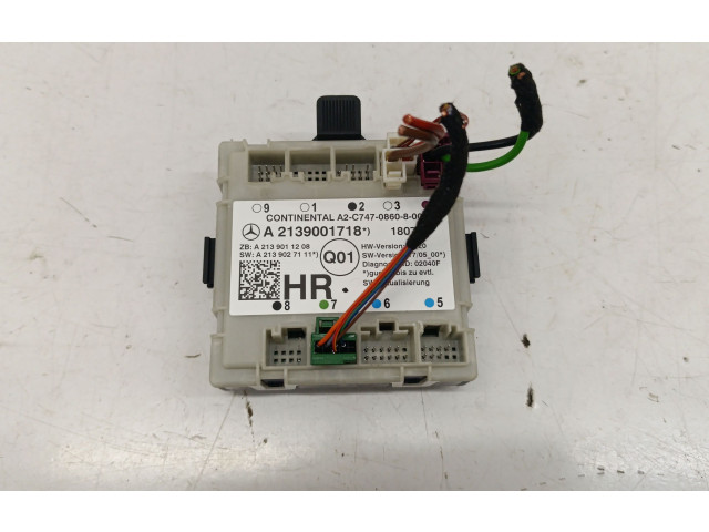 Pojistková skříňka Блок управления дверью A2139001718 Mercedes-Benz E W213 2017