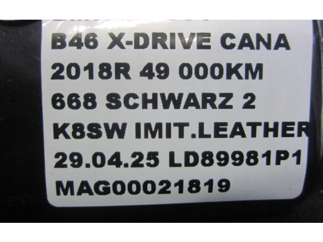 Подушка безопасности для колен 72129363843   BMW X3 G01