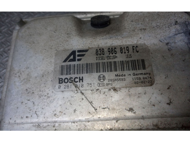 Řídící jednotka 038906019FC, 0281010751   Seat Alhambra (Mk1) 2003