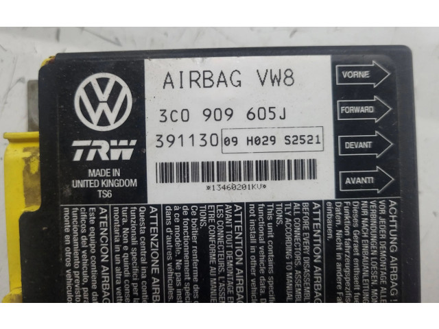 Блок подушек безопасности 3C0909605J, 391130   Volkswagen PASSAT B6