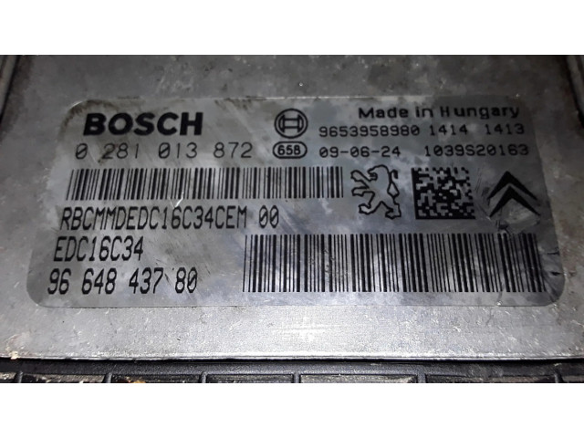 Řídící jednotka 0281013872 Citroen C3 Picasso 2009