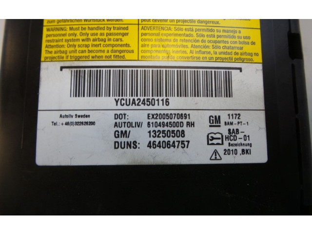 Надувная подушка для сиденья 13250508, 13250508   Opel Meriva B