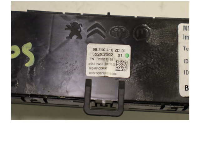 Блок управления климат-контролем 98340416ZD   Peugeot Partner III