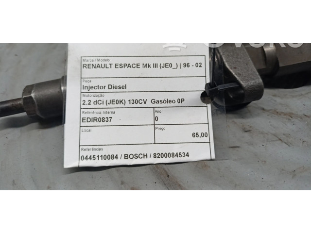 Vstřikovač 0445110084, 8200084534   Renault Espace III     