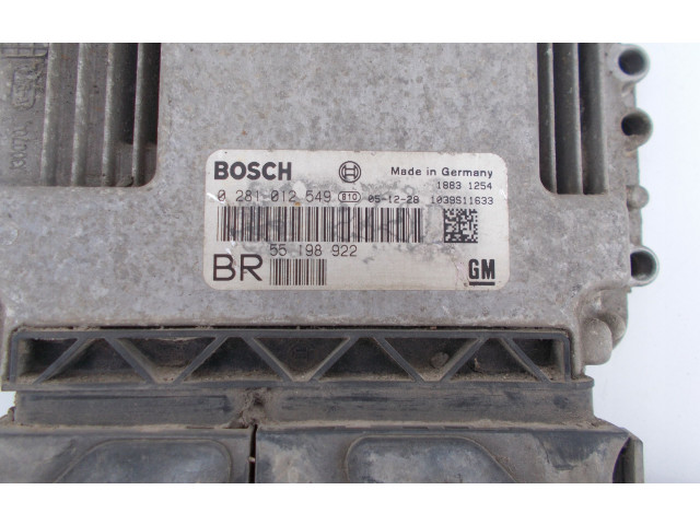 Řídící jednotka 55198922, 0281012549 Opel Zafira B 2006