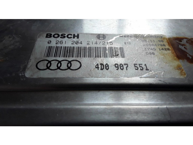 Блок управления двигателя 4D0907551, 0261204214 Audi A4 S4 B5 8D