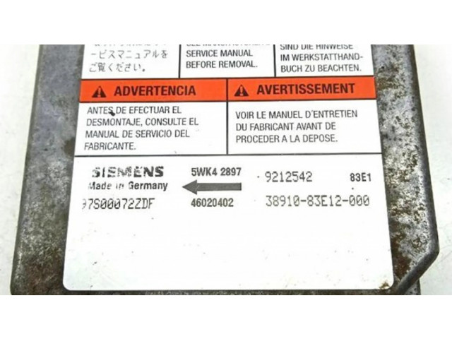 Блок подушек безопасности 5WK42897 Opel Agila A