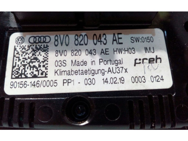 Блок управления климат-контролем 8V0820043AE Audi A3 S3 8V