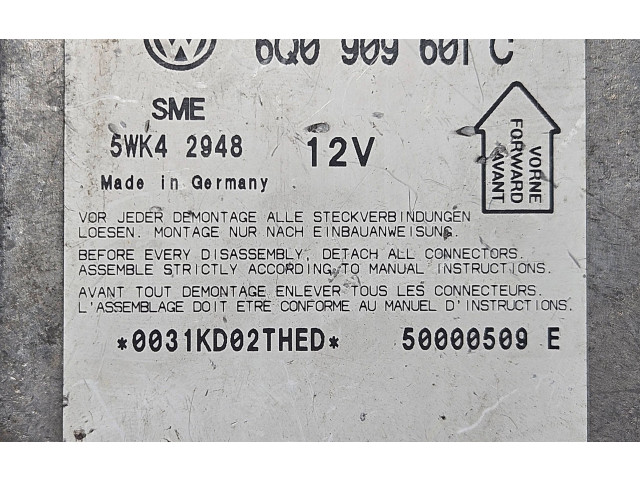 Блок подушек безопасности 6Q0909601C, 50000509E Skoda Fabia Mk1 (6Y)