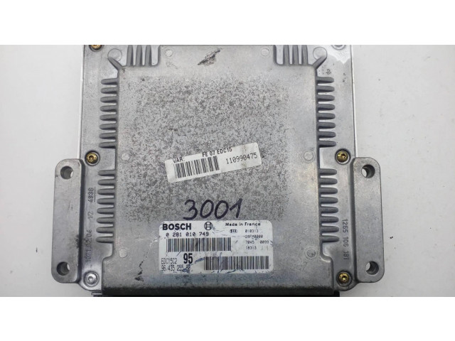 Блок управления двигателя 0281010749, 9643525580 Citroen C5