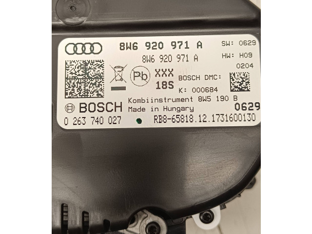 Панель приборов 8W6920971A, 0263740027   Audi A5       