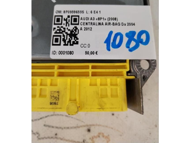 Блок подушек безопасности 8P0959655S, 8P0959655S   Audi A3 S3 8P