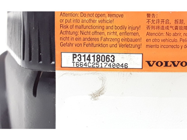 Подушка безопасности водителя P31418063 Volvo S60