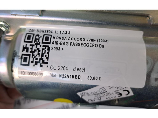 Подушка безопасности пассажира 6780SEAG80ZA, 6780SEAG80ZA   Honda Accord