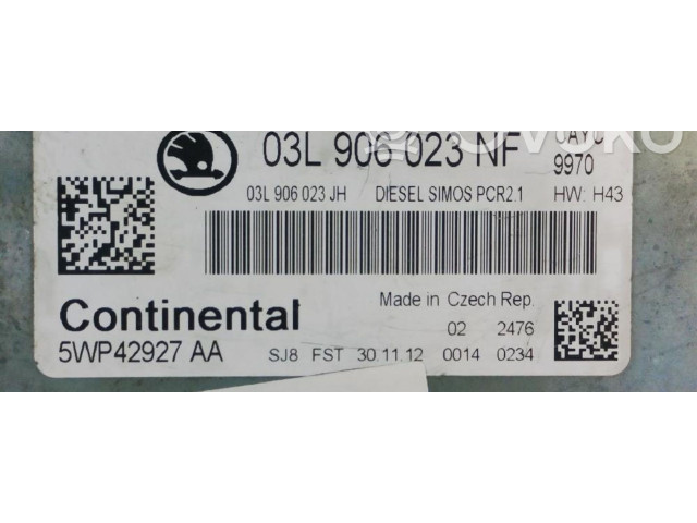 Блок управления двигателя 03L906023NF Skoda Octavia Mk2 (1Z)