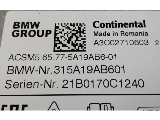 Блок подушек безопасности 5A19AB6, A3C02710603   BMW X3 G01