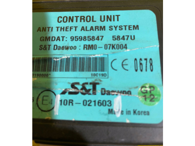 Модуль управления MPM RZ4R1P2K4, 021603   Chevrolet Spark