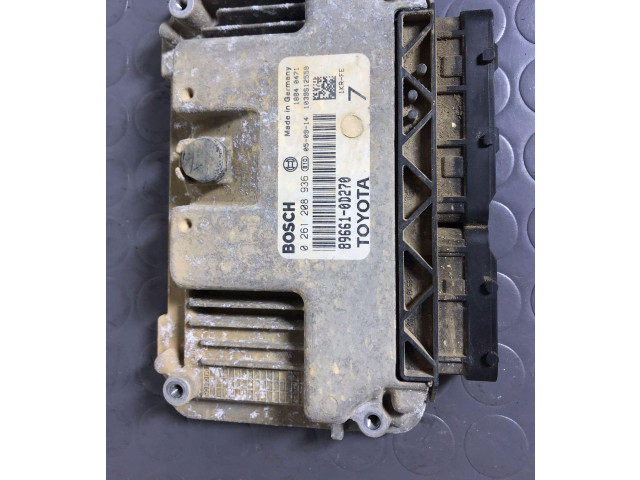 Блок управления двигателя 89661-0D270, 0261208936   Toyota Yaris